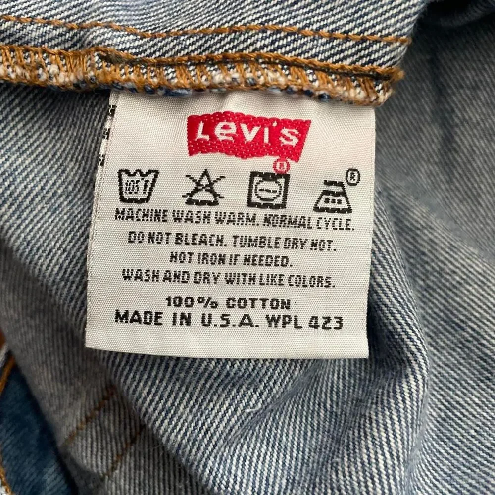 VTG Levi's 501 XX Mens Straight Leg Jeans 44x30 Made In USA Button Fly Y2K